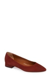 Aquatalia Penina Flat In Brick Suede