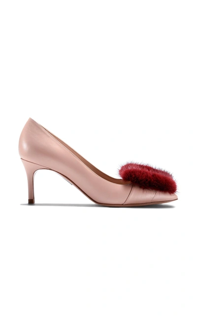 A By Anabelle Inga Mink Pump In Neutral