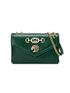 Gucci Mittelgrosse 'rajah' Schultertasche In Green