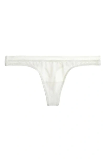 Jcrew Geo Lace Modal & Cotton Thong In Ivory