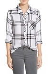 Rails Hunter Plaid Shirt In White/ Black/ Charcoal