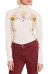 Free People Disco Rose Top In Ivory