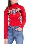 Free People Disco Rose Top In Red
