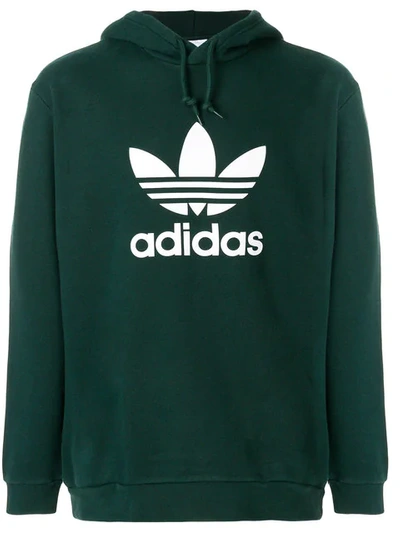 Adidas Originals Trefoil Hoodie In Green