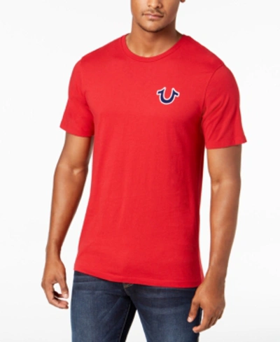 True Religion Buddha Logo Cotton T-shirt In Red Flame