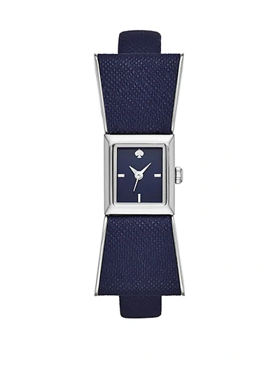 KATE SPADE Kenmare Stainless Steel Navy Leather Strap Watch 0400095216981