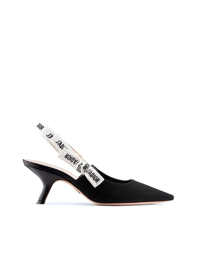 Dior J`a Slingback Technical Fabric In Black