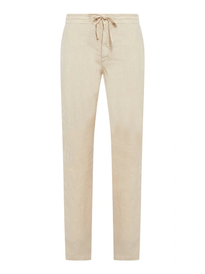 120% Lino Linen Trousers In Nude & Neutrals