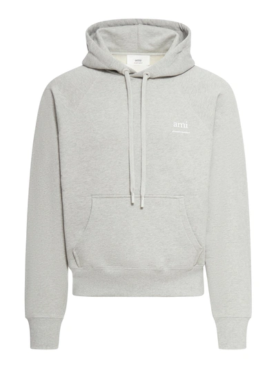 Ami Alexandre Mattiussi Sweatshirt With Logo In Grey