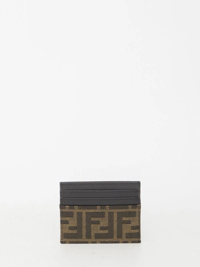 Fendi Ff Cardholder In Beige