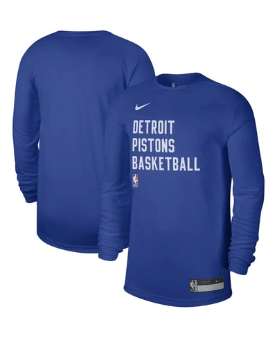 Nike Men's And Women's  Blue Detroit Pistons 2023/24 Legend On-court Practice Long Sleeve T-shirt