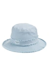 Rag & Bone Addison Cotton & Linen Cruise Hat In Greyblue