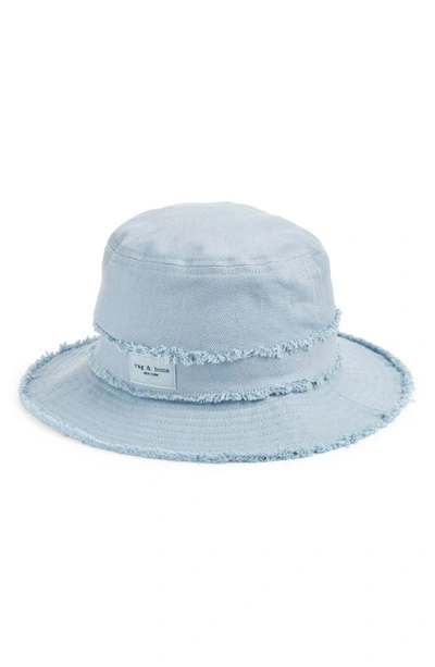 Rag & Bone Addison Cotton & Linen Cruise Hat In Greyblue