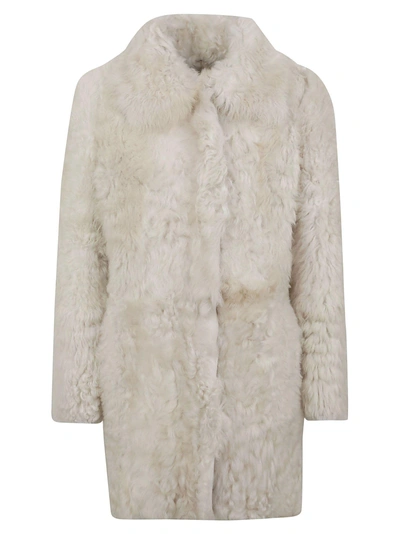 Tory Burch Reversible Coat In New Ivory