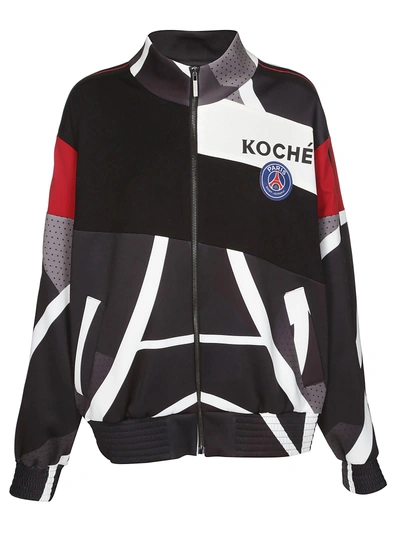 Koché Zip-up Jacket In Black