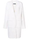 Iris Von Arnim Basketweave Cardi-coat - White