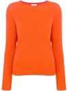 Allude Ribbed Jumper - Orange