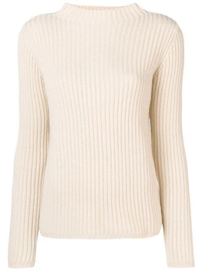 Allude Ribbed Sweater - Nude & Neutrals