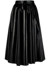 Msgm Full Flared Skirt In Black