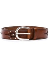 Orciani Studded Style Belt In Brown