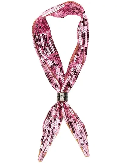Dsquared2 Sequinned Scarf - Pink