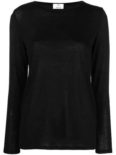 Allude Round Neck Jumper - Black