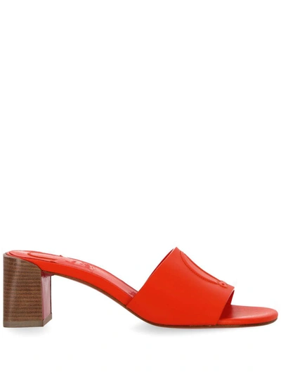 Christian Louboutin Sandals In Orange