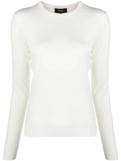 Theory Crew Neck Pullover Clothing In White