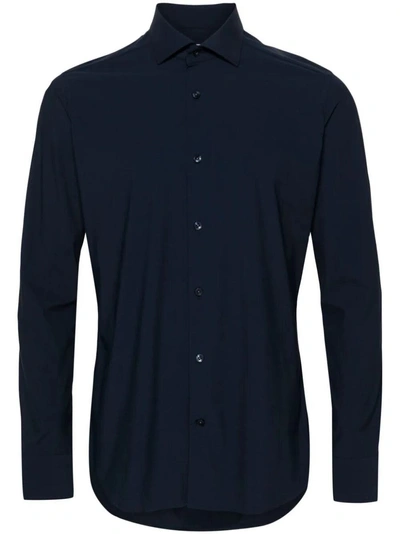 Tintoria Mattei Bi Stretch Shirt Clothing In Blue