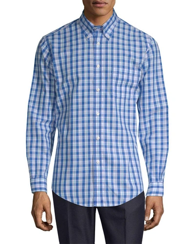 Brooks Brothers Gingham Button In Nocolor