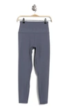 90 Degree By Reflex Superflex High Waist Elastic Free Ankle Leggings In Grisaille