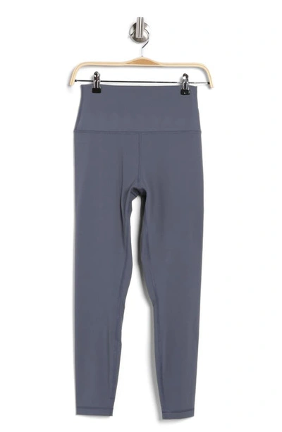90 Degree By Reflex Superflex High Waist Elastic Free Ankle Leggings In Grisaille
