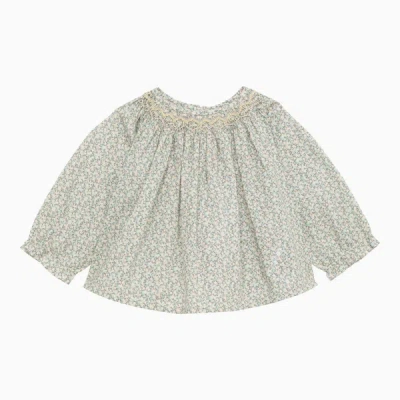 Bonpoint Baby Girls Long-sleeved Floral Blouse In Multicolor