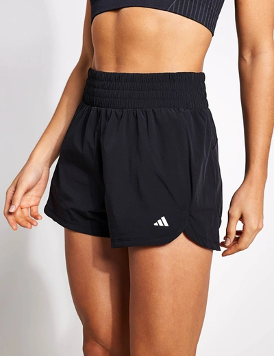 Adidas Originals Adidas Pacer Stretch-woven Zipper Pocket Lux Shorts In Black