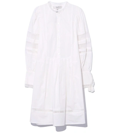 Sea Long Sleeve Tunic Dress In White