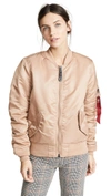 Alpha Industries Ma-1 Military Flight Jacket In Rose Gold