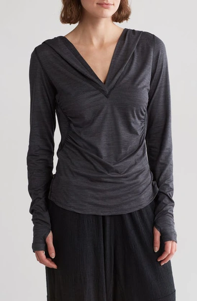 Fp Movement Illuminate Long Sleeve Layer Knit Top In Black