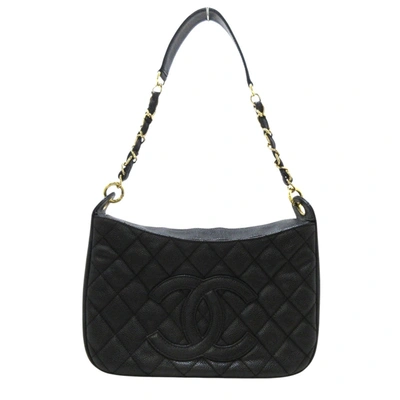 Pre-owned Chanel Cc Black Leather Shoulder Bag ()