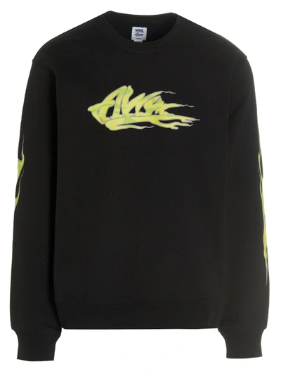 Vans X Alva Logo Print Sweatshirt In Black