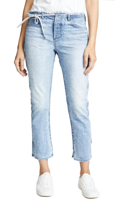 Tortoise Tufa Slim Straight Crop Jeans In Slate Blue