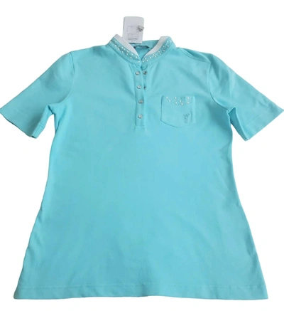 Golfino Women's Holiday Dream Polo In Aqua Blue In Multi