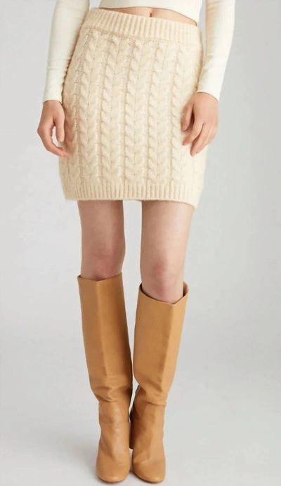 525 America Kali Cable Mini Skirt In Cream In White