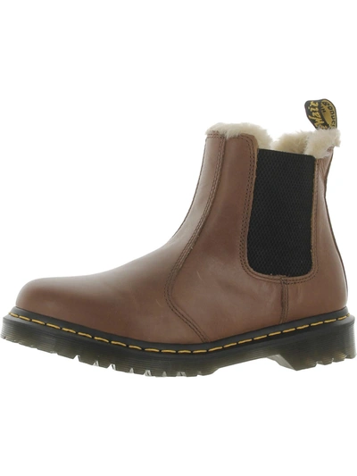 Dr. Martens' 2976 Leonore Womens Pull On Faux Fur Chelsea Boots In Multi