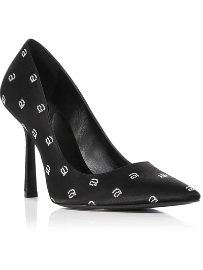 Alexander Wang Delphine 105 Pump Womens Satin Embellished Pumps In Black