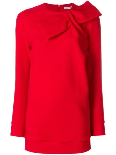 P.a.r.o.s.h Bow Sweatshirt Dress In Red