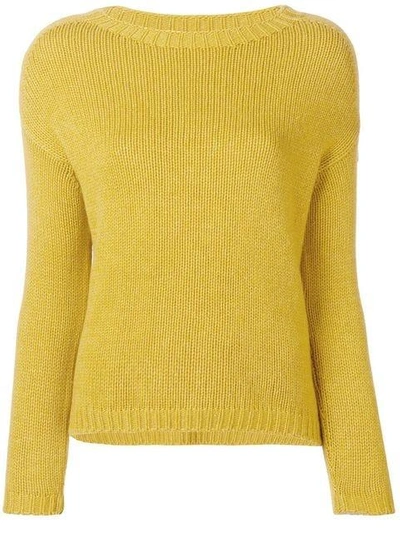 Aragona Round Neck Jumper In Yellow