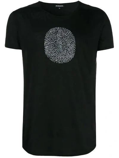 Ann Demeulemeester Printed Crewneck T-shirt - Black In Black