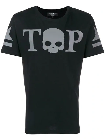 Hydrogen Top Skull Logo T-shirt - Black