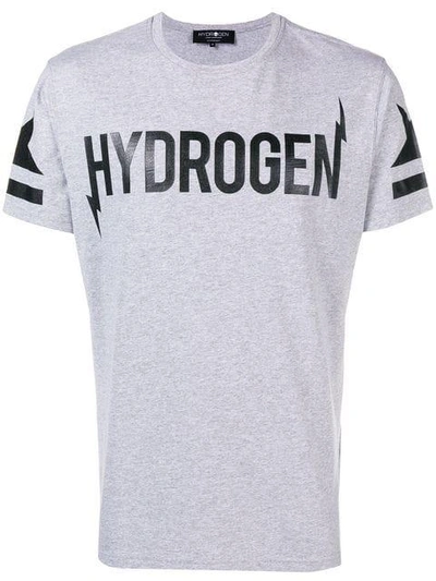 Hydrogen Logo Printed T-shirt - Grey