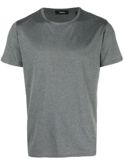 Theory Plain Basic T-shirt In Grey